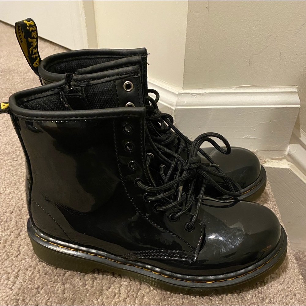 Black patent leather Dr.Marten Kids boots